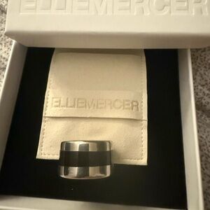 Ellie Mercer Silver Large Band Ring